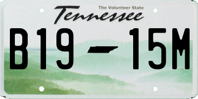 TN license plate B1915M