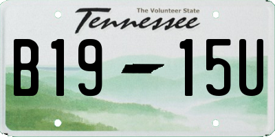 TN license plate B1915U