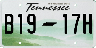 TN license plate B1917H