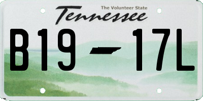 TN license plate B1917L