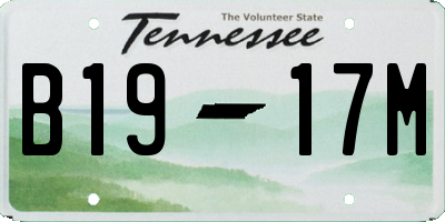 TN license plate B1917M
