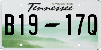 TN license plate B1917Q