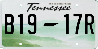 TN license plate B1917R