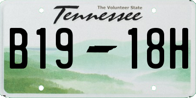 TN license plate B1918H