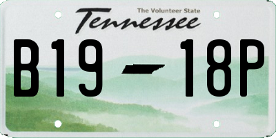 TN license plate B1918P