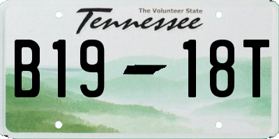 TN license plate B1918T