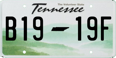 TN license plate B1919F