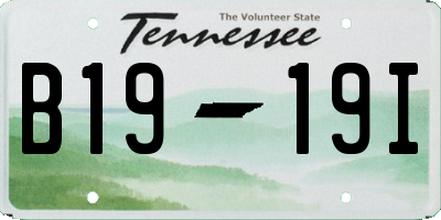 TN license plate B1919I