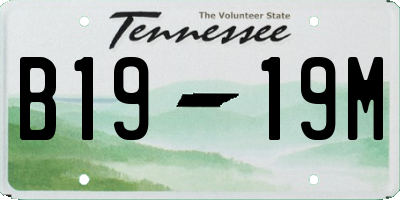 TN license plate B1919M