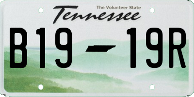 TN license plate B1919R