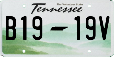 TN license plate B1919V