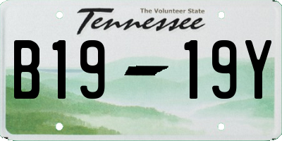 TN license plate B1919Y