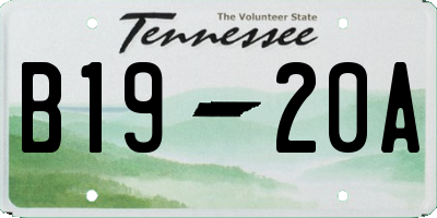 TN license plate B1920A