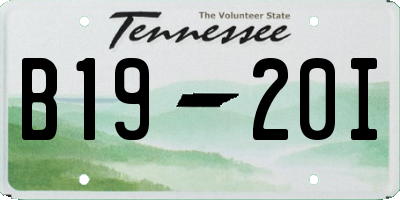 TN license plate B1920I