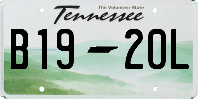 TN license plate B1920L