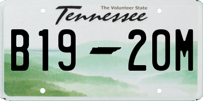 TN license plate B1920M