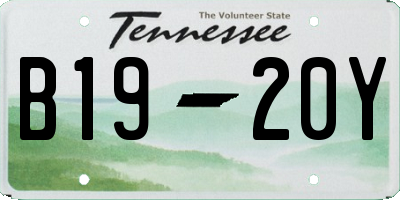 TN license plate B1920Y