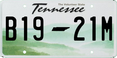 TN license plate B1921M