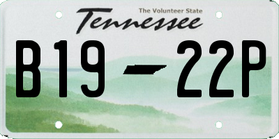 TN license plate B1922P