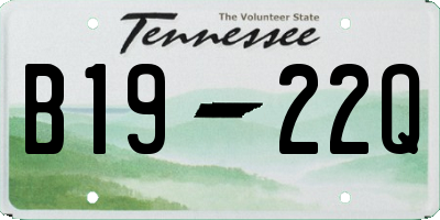 TN license plate B1922Q