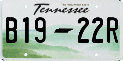 TN license plate B1922R