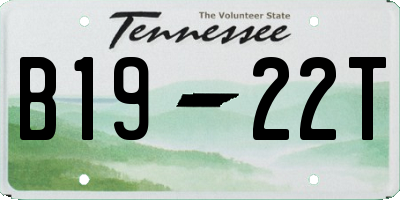 TN license plate B1922T