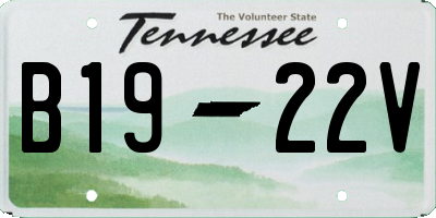 TN license plate B1922V