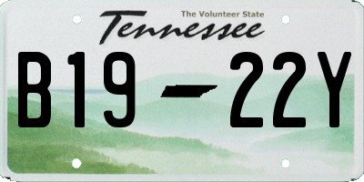TN license plate B1922Y