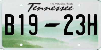 TN license plate B1923H