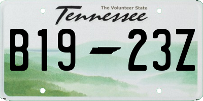 TN license plate B1923Z