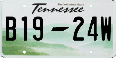 TN license plate B1924W