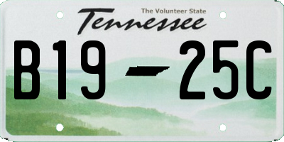 TN license plate B1925C