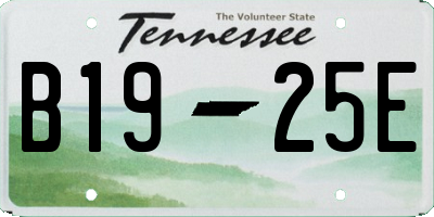 TN license plate B1925E