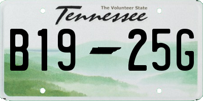 TN license plate B1925G