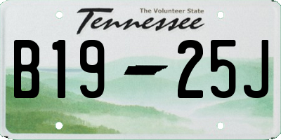 TN license plate B1925J