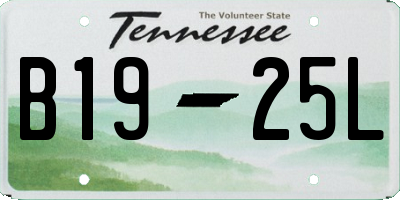 TN license plate B1925L