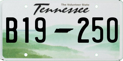 TN license plate B1925O