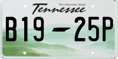 TN license plate B1925P