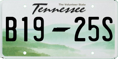 TN license plate B1925S