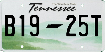 TN license plate B1925T