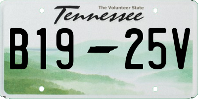 TN license plate B1925V
