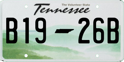 TN license plate B1926B