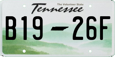TN license plate B1926F