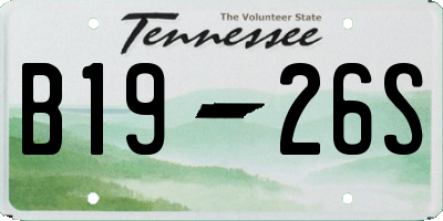 TN license plate B1926S