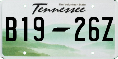 TN license plate B1926Z