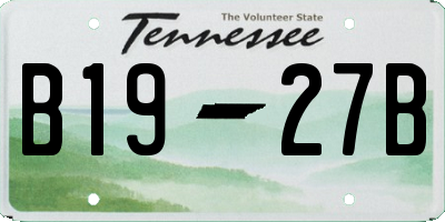 TN license plate B1927B