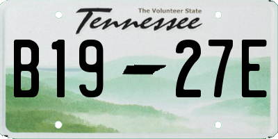 TN license plate B1927E