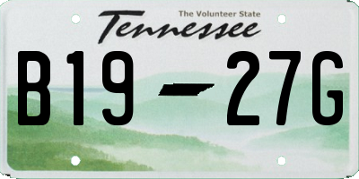 TN license plate B1927G