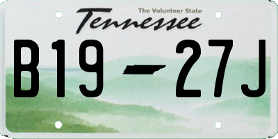 TN license plate B1927J