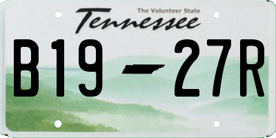 TN license plate B1927R